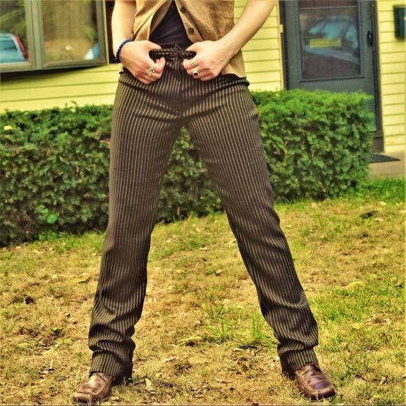 ABS Allen Schwartz Striped Trousers - Picture 3 of 12